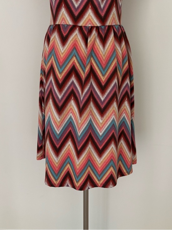 Chevron Fit and Flare Mini Dress - Picture 7 of 9